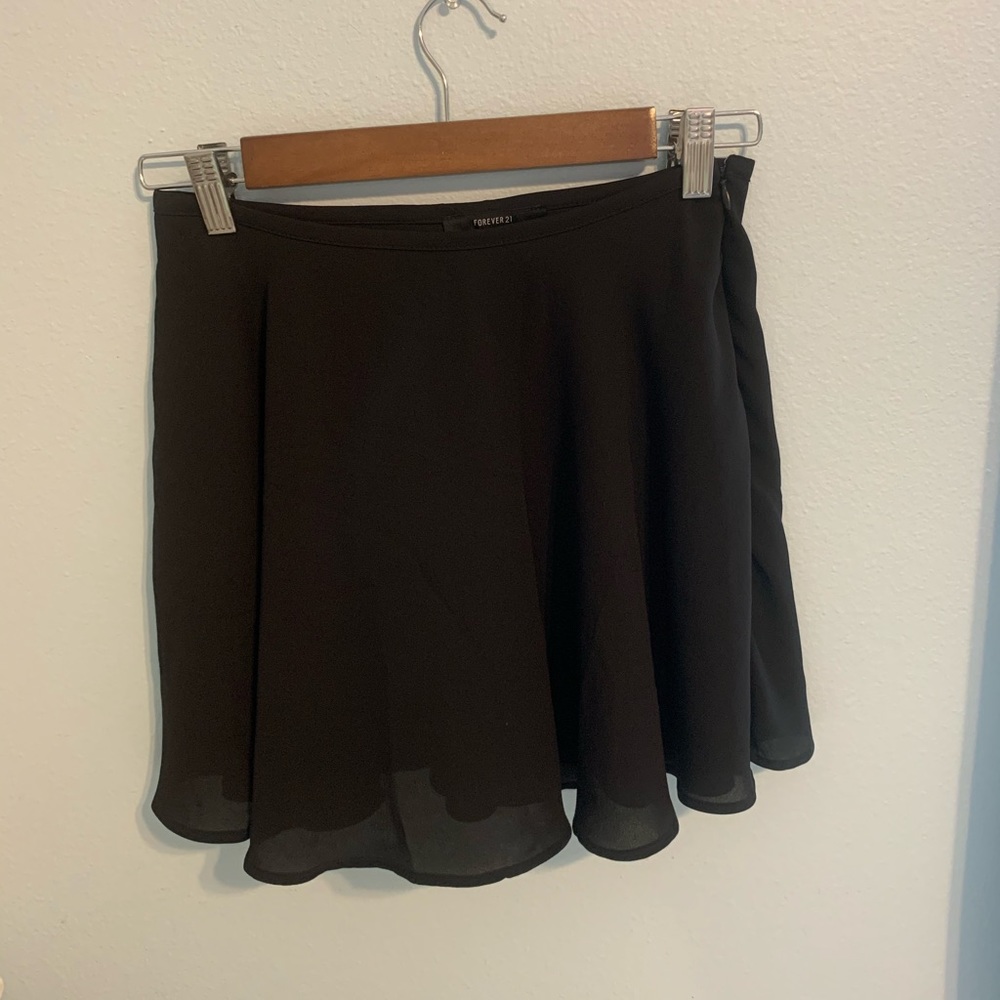 Black mini skirt